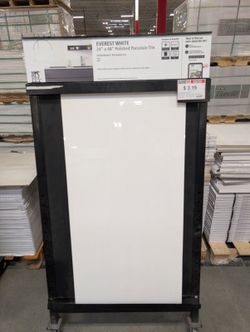 Everest White Polished Porcelain Tile 24" x 48"