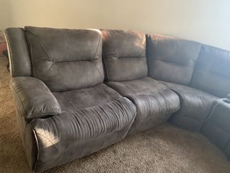 5piece dark grey sectional