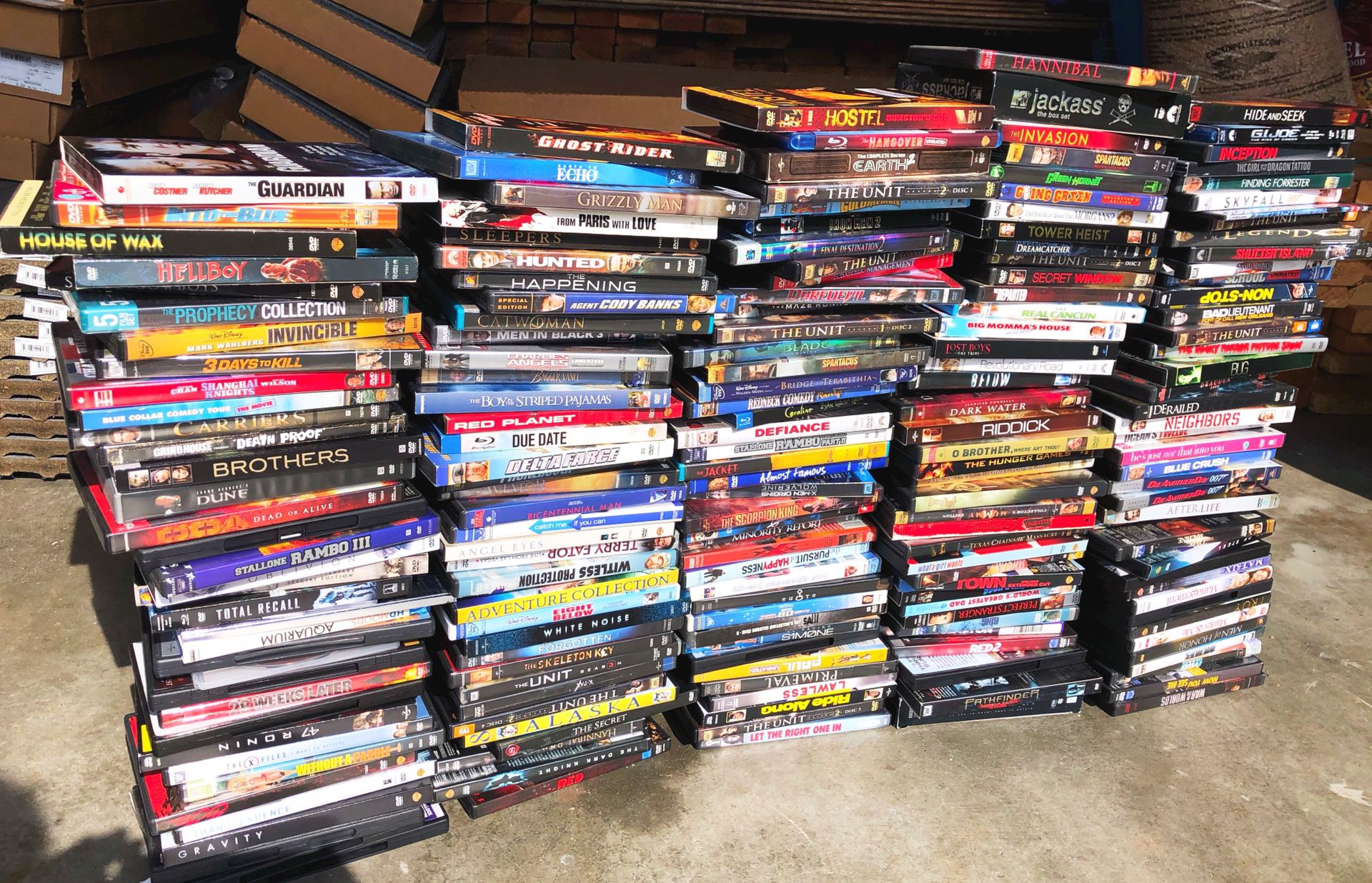 Movies- roughly around 200 in this lot $50 OBO