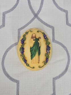 St. Jude Resin Trinket Box 2002 Jewelry Box Beman Desing Concepts 3¼" L Rare