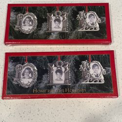 Set Of 2 Foley’s 1995 Set of 3 Photo Frame Ornaments Made in Taiwan NIB