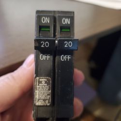 20 Amp Double Pole Breaker General Electric