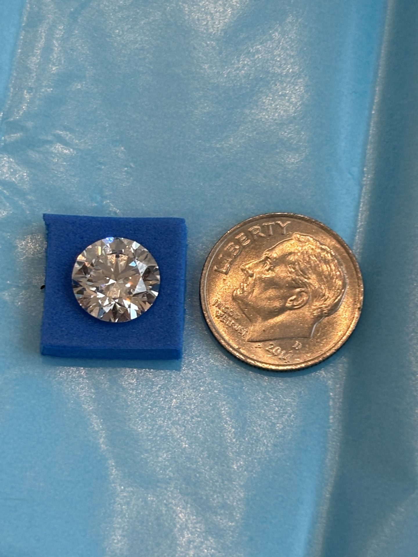 New Loose Certified 3.07 Carat Round Cut Lab Diamond G VS2