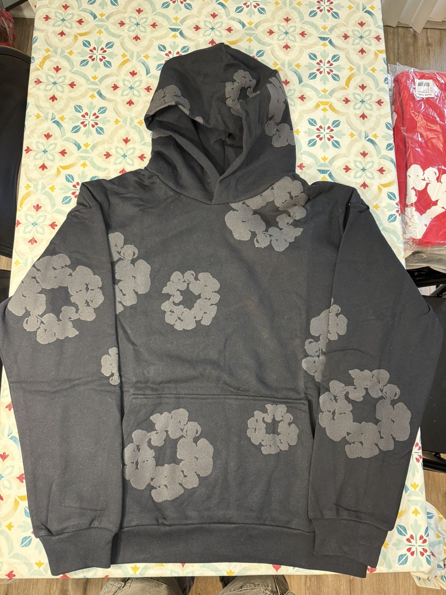 Denim Tears Black/Black Pullover Hoodie Size M