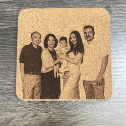 Custom Laser Engraved Cork Coasters