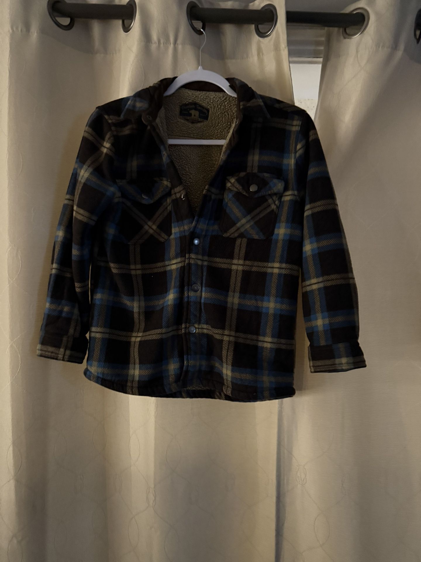 Boys Plaid Fleece Lined M