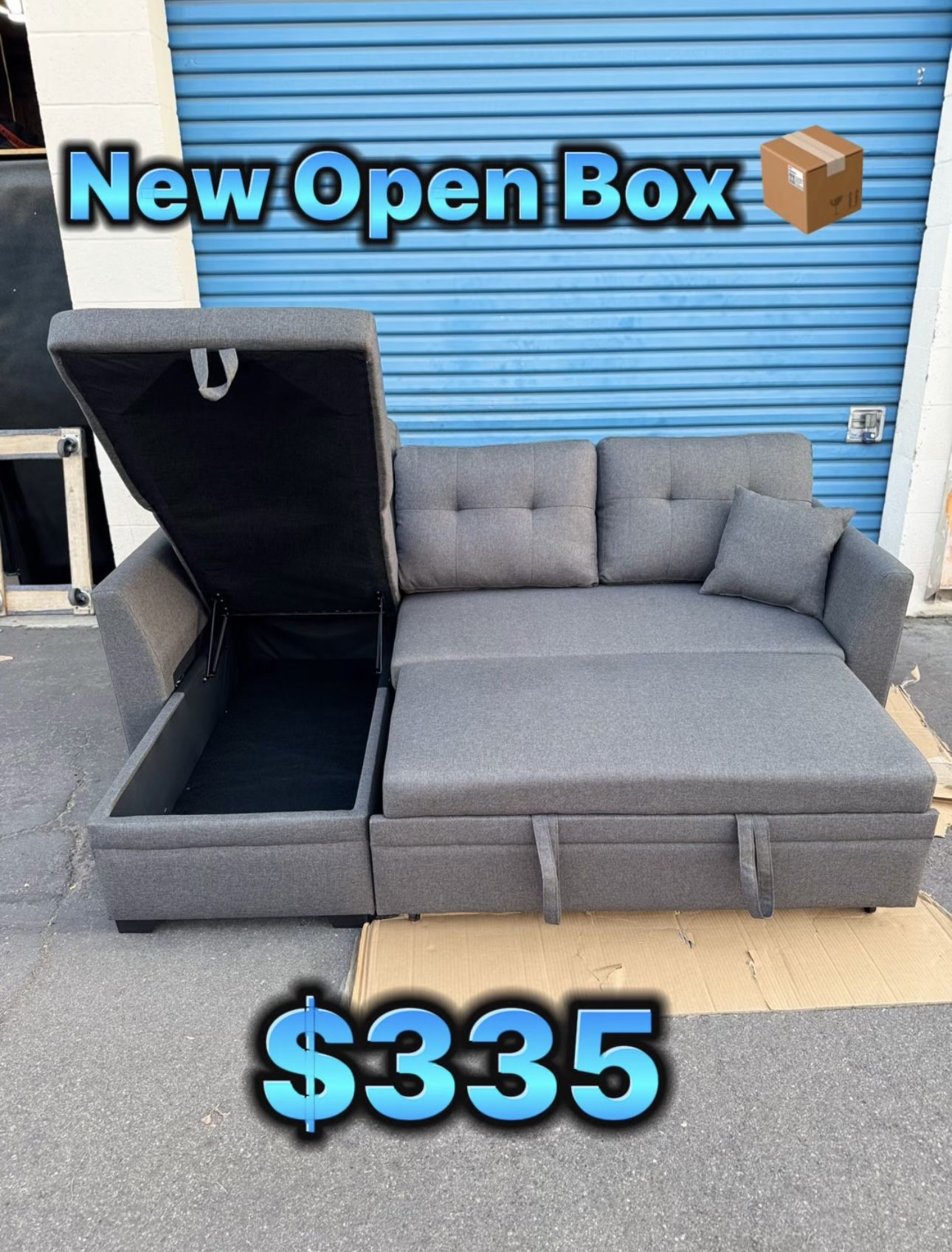L Shape Sofa Bed Sectional Couch ποΈ New Open Box π¦