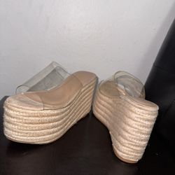 Beige Wedges 