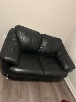 Faux Leather Loveseat