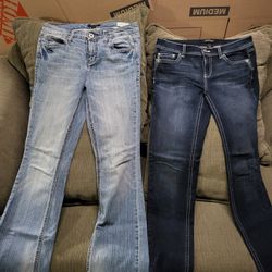 2 Pairs Of Size 4 Jeans Tommy Hilfiger & White House Black Market Noir