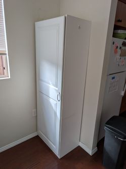 Tall White Pantry Cabinet / Storage Cupboard – 70” H × 24” W
