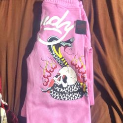 Ed Hardy Pink Skull Graphic joggers