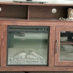 TV Console Fire Place