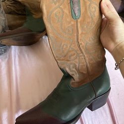 Green And Brown Boots 