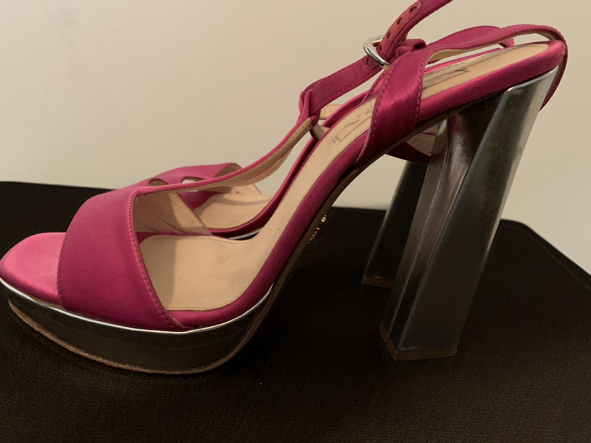 Prada Gorgeous pink and silver heels