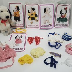 Vintage Snoopy Belle Plush Doll with 6 Outfits & Accessories