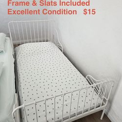 IKEA Twin Kids Bed - Mattress, Frame & Slats Included