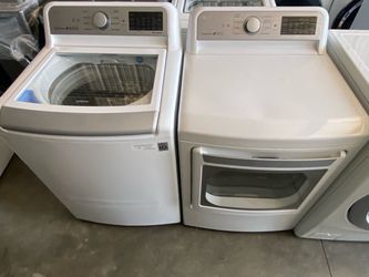 Great lg  top load washer and dryer electric high efficiency