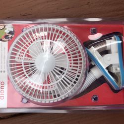 DiStroller Fan, Clip-On Portable Cooling Fan for Child Comfort, White