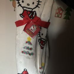 hello kitty christmas blanket