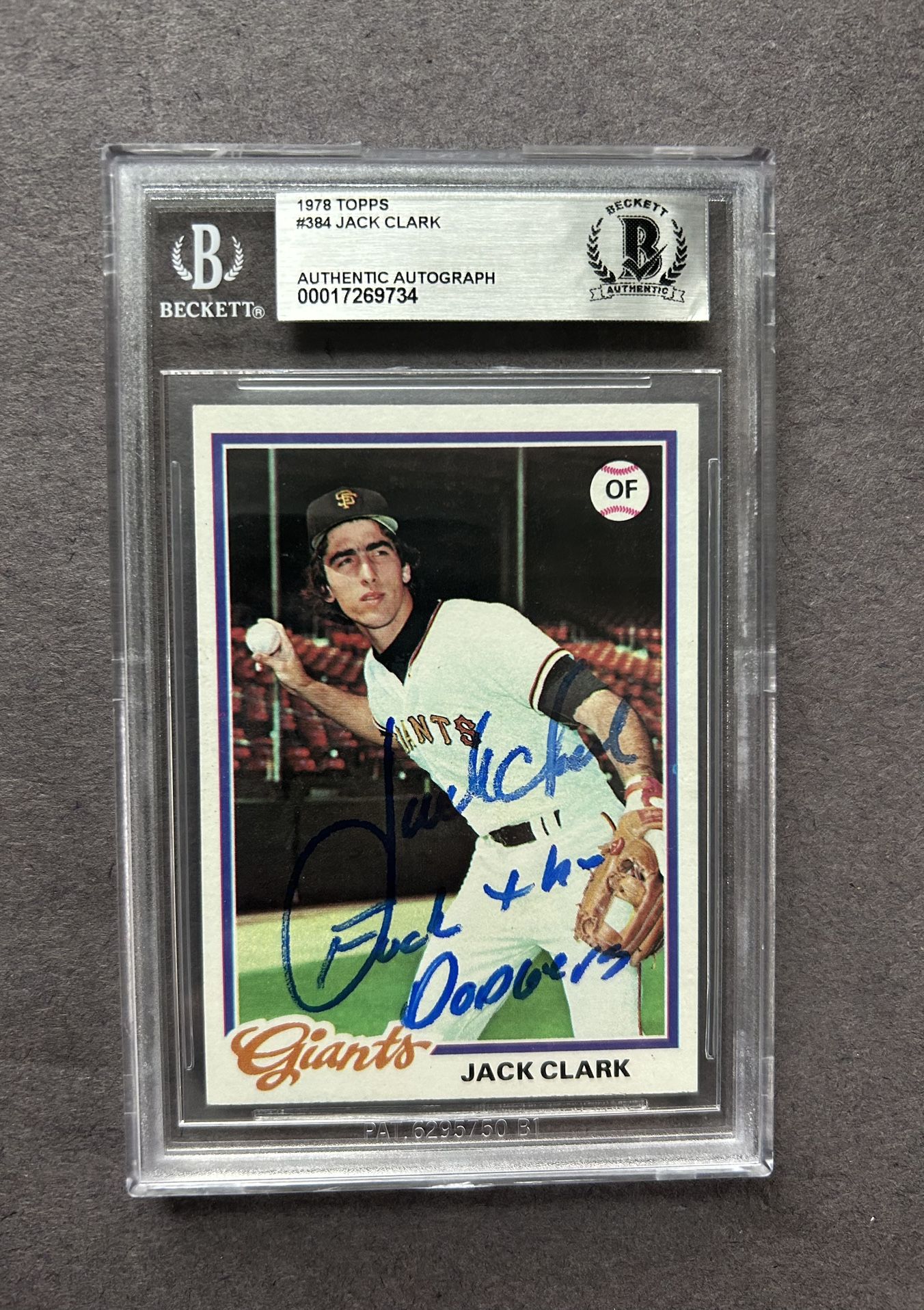 Vintage 1978 Topps Jack Clark 2nd yr. signed. Beckett Authenticated Autograph. Negotiable
