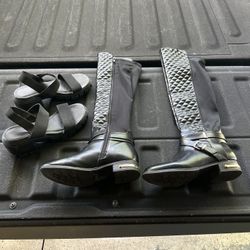 Knee High Boots Size 8//High Heel Sandals//Clogs Size 7 1/2