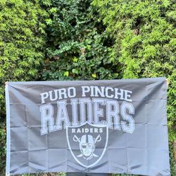 Puro Pinche Raiders 3x5 House Flag Banner