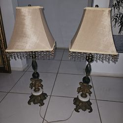 ANTIQUE CAST IRON LAMPS