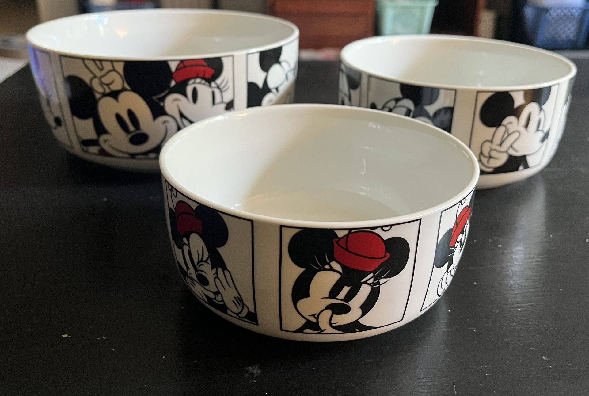 3 Mickey And Minnie Bowl Set