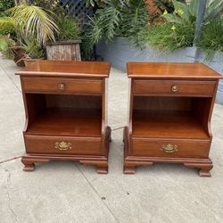 Solid Wood Ethan Ellen amazing nightstands with two drawers