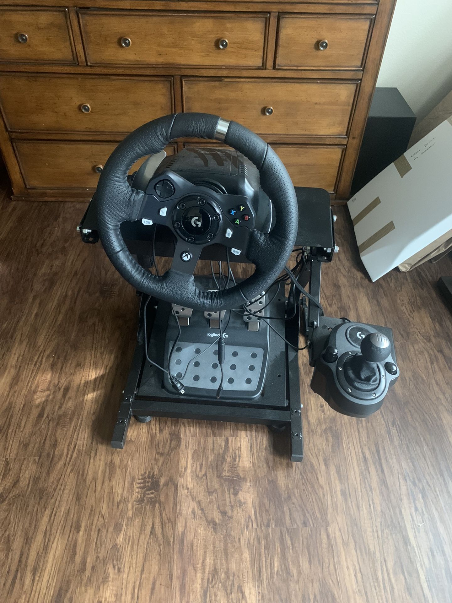 Logitech 6920 Dual-Motor Racing Wheel and Floor Pedals With Stand (Barely Used)