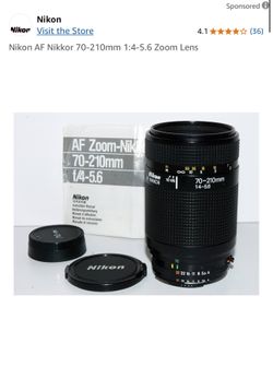 Nikon AF Nikkor 70-210mm 1:4-5.6 Zoom Lens