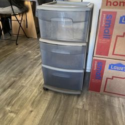 Grey 3 Drawer Storage Container 