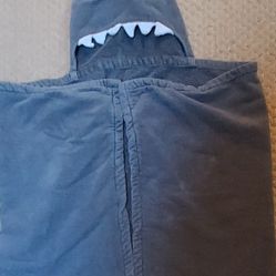Gray Shark Head Kids Hooded Bath Pool Towel