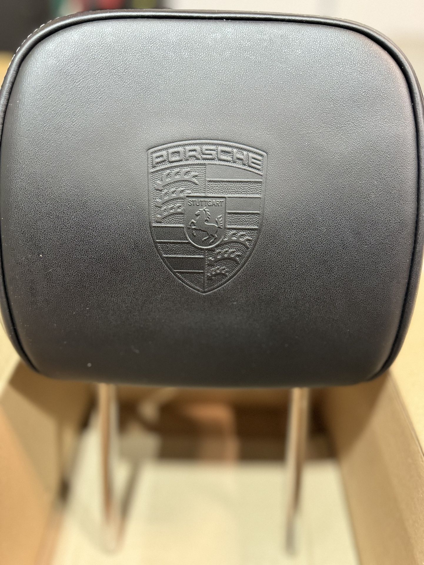 Porsche Macan Headrests with Porsche Crests (front)