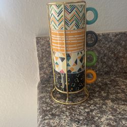 Multi Colour Coffe Cup Set