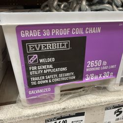 Grade 30 Proof Coil Chain 