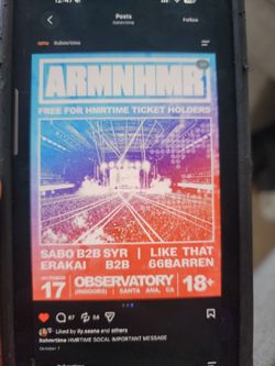 Armnhmr 10/17 tickets