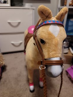 My life, yellow horse with accessories.