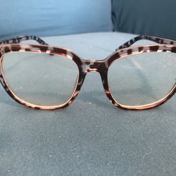 Womens Tortoise Shell Frame Clear Lens no Rx