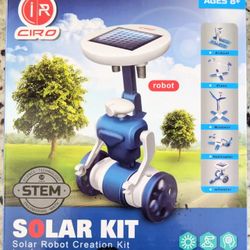 Auney Solar Robot Creation Kit, 6-in-1 Solar Robot Kit for Kids Solar Kit DIY Solar Power, STEM Toys Educational Gift for Kids and Teens, Boys & Girls