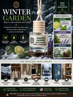 Winter Garden Multi-Use Aroma Diffuser Bring the crisp feeling of fresh winter air into your favorite small spaces. Winter Garden is a clean, invigor
