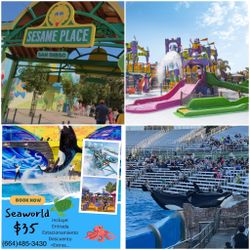 SEA WORLD TICKETS OR SESAME PLACE
