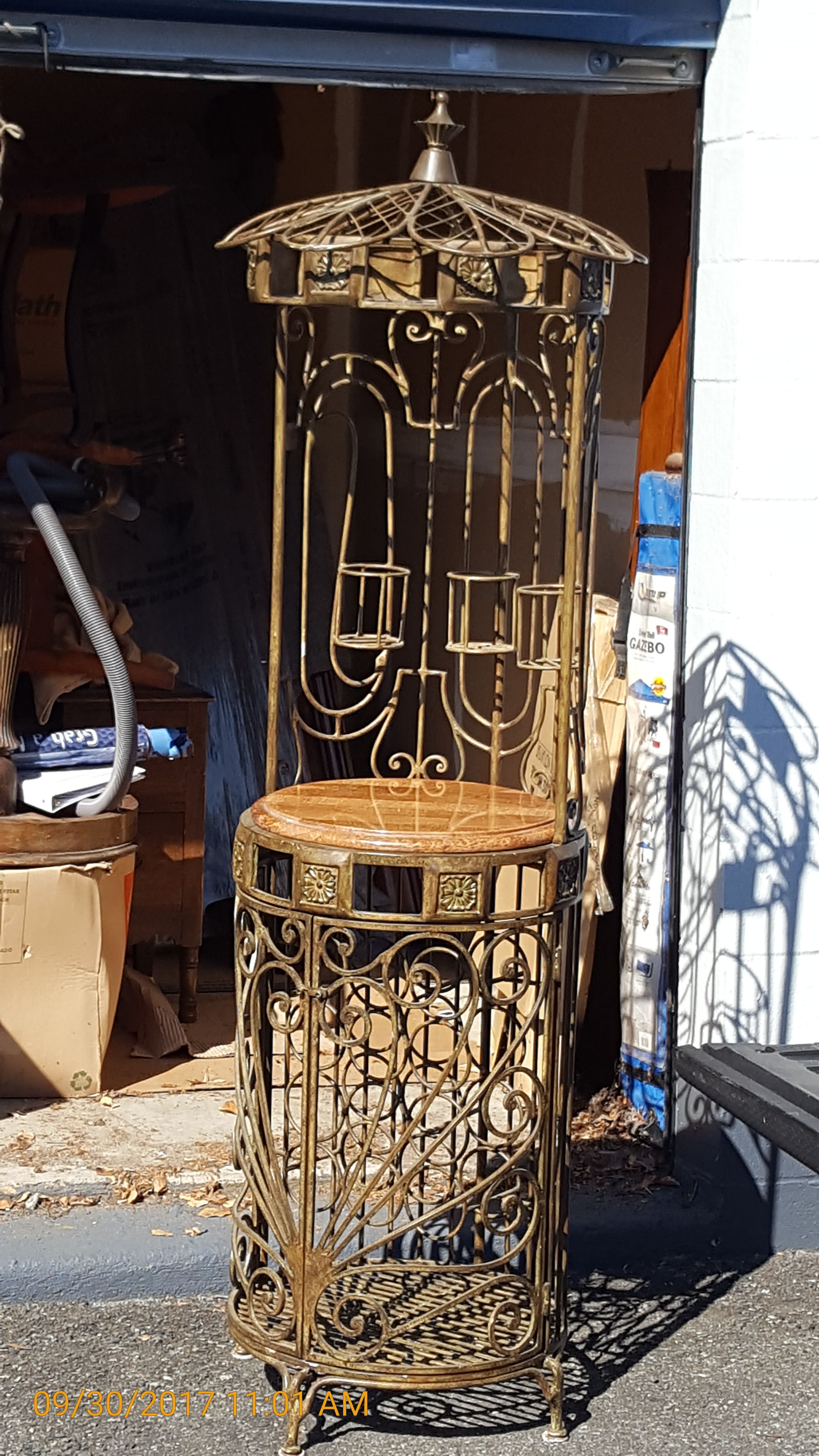 Asian Wrought Iron Wine Rack