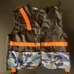 NERF N-Strike Elite Tactical Vest Kids One Size Fits Most Black Nylon and Mesh