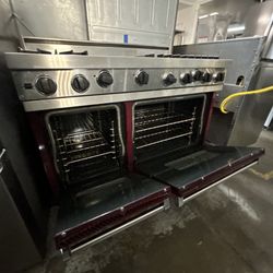Viking 48” gas range red color
