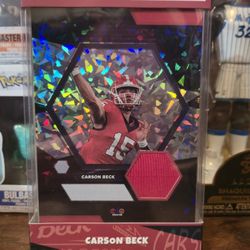 2024 Carson Beck #08 TruCreator 5x7 Jumbo Relic Jersey Cracked Ice RC UGA Bulldogs trading card. 
