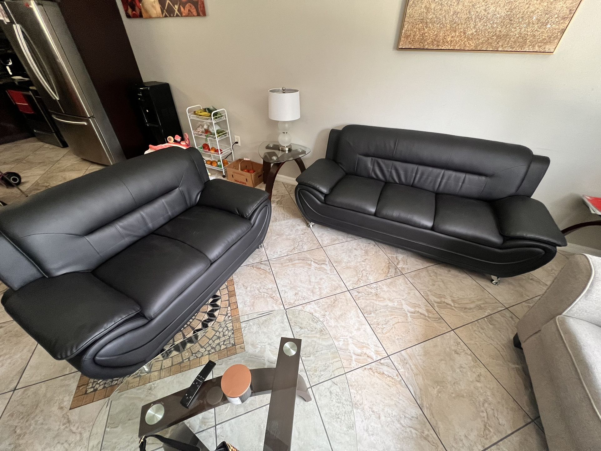 Brand New Sofa & Loveseat in The Box 📦 / Available in Black And Gray / Delivery Available 🚚