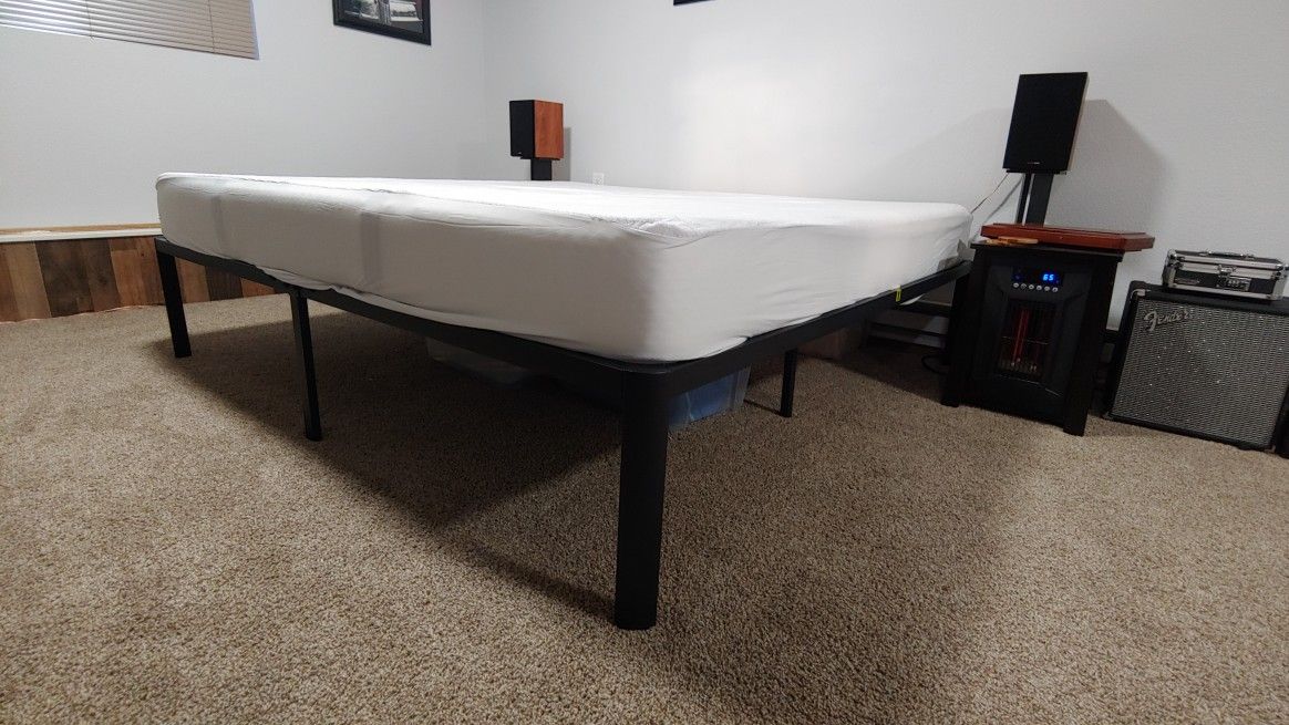 KING SIZE BED FRAME WITH MATTRESS