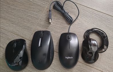 4 Pack PC Computer Mouse Wireless Wired USB Logitech HP